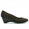 Buty casual damskie 152-1 kawa welur