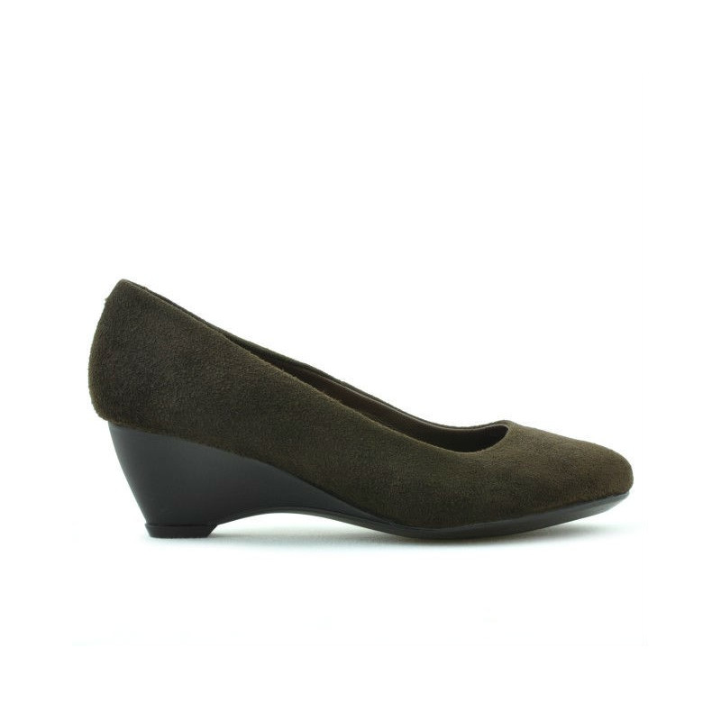 Buty casual damskie 152-1 kawa welur