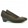 Buty casual damskie 152-1 kawa welur