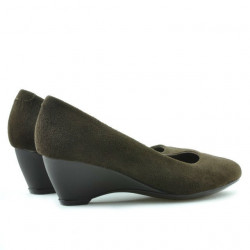 Buty casual damskie 152-1 kawa welur