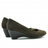 Buty casual damskie 152-1 kawa welur