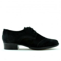 Casualowe buty damskie 691 czarny welur