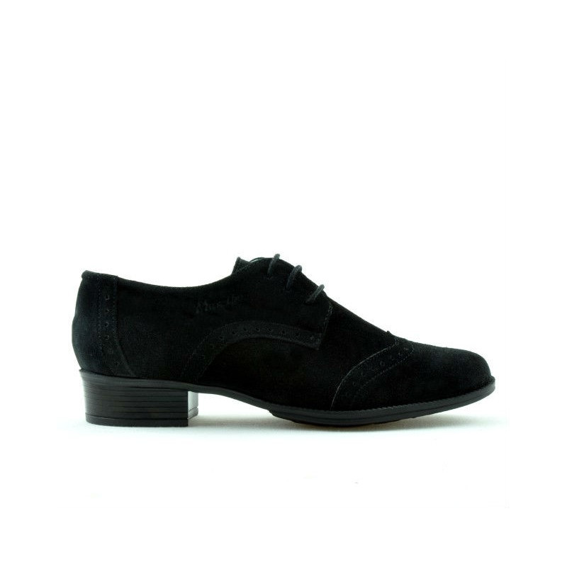 Casualowe buty damskie 691 czarny welur