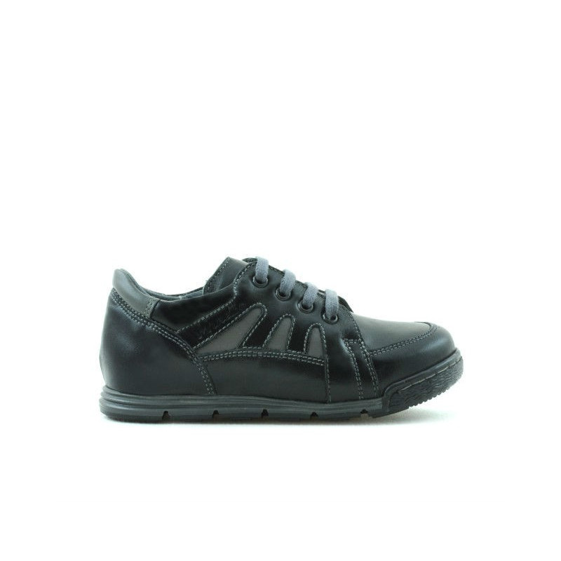 Małe buty dziecięce 04c czarne+szare