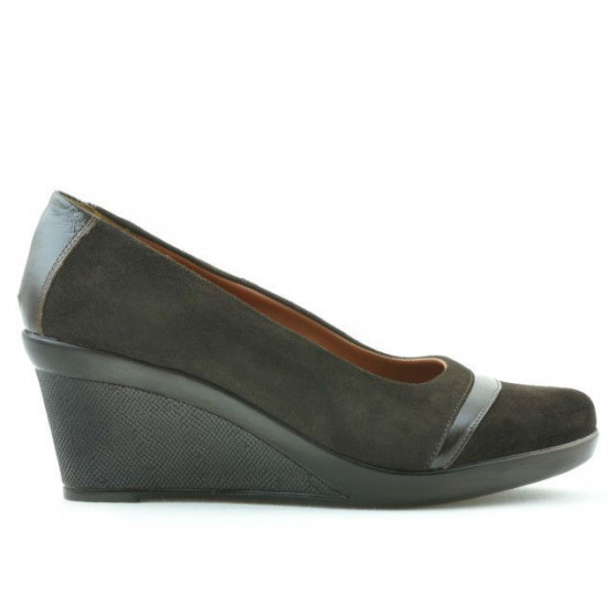 Damskie buty casual 647 w kolorze kawy z weluru