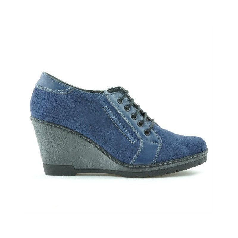 Damskie buty casual 625 indigo zamszowane kombinowane
