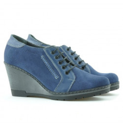 Damskie buty casual 625 indigo zamszowane kombinowane