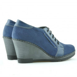 Damskie buty casual 625 indigo zamszowane kombinowane