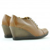 Damskie buty casual 609 brązowe woskowane