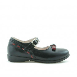 Buty dziecięce 12c czarne+bordowe