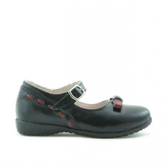 Buty dziecięce 12c czarne+bordowe