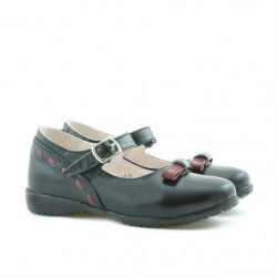 Buty dziecięce 12c czarne+bordowe
