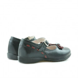 Buty dziecięce 12c czarne+bordowe