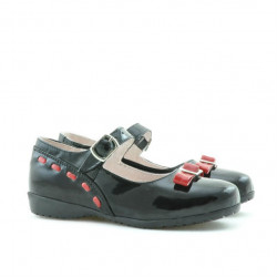 Małe buty dziecięce 12c lakierowane czarno-czerwone