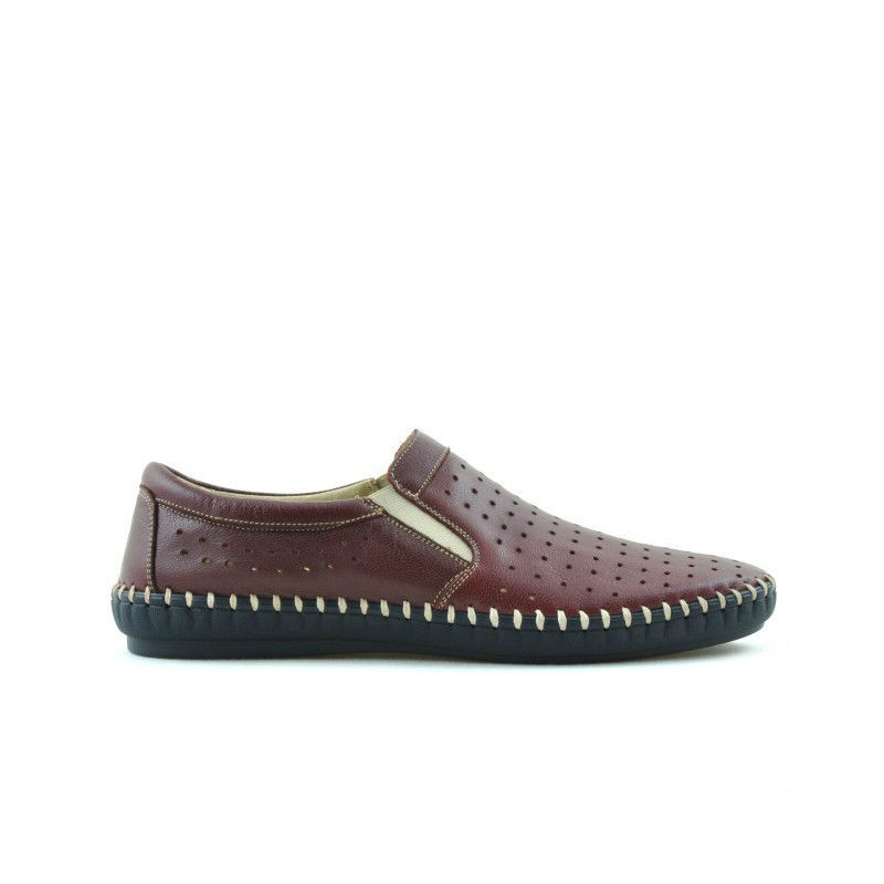Mokasyny męskie 820 bordo