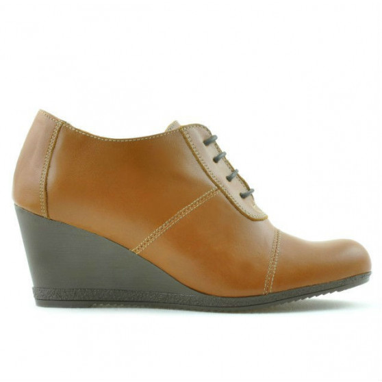 Damskie buty casual 656 brązowe woskowane