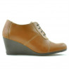 Damskie buty casual 656 brązowe woskowane