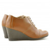 Damskie buty casual 656 brązowe woskowane