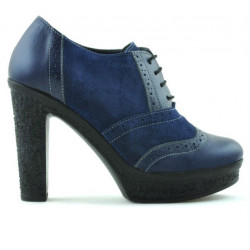 Damskie buty casual 637 indigo kombinowany