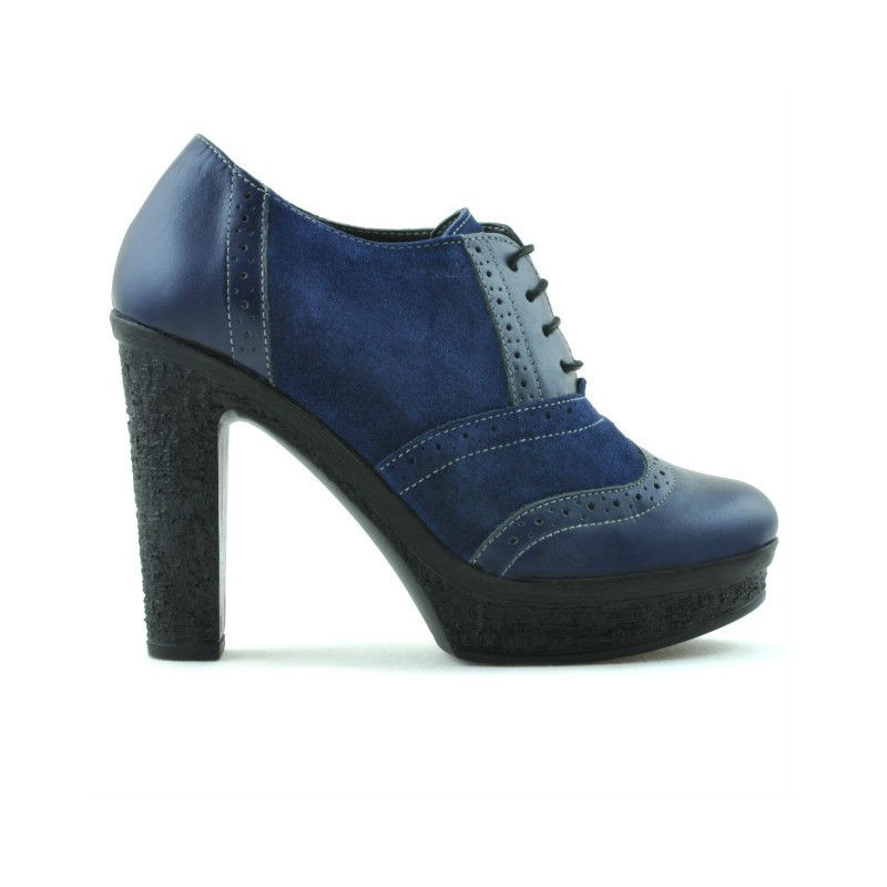 Damskie buty casual 637 indigo kombinowany