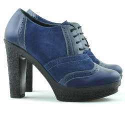 Damskie buty casual 637 indigo kombinowany