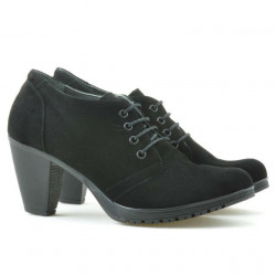 Damskie buty casual 167 czarne welur