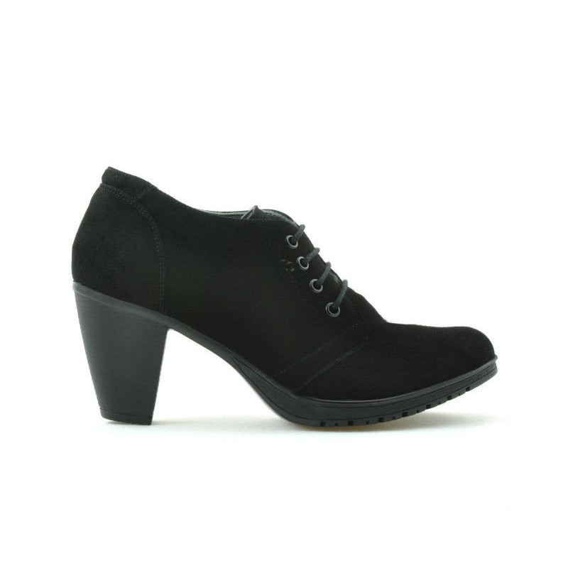 Damskie buty casual 167 czarne welur