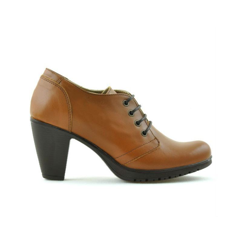 Casualowe buty damskie 167 brązowe woskowane