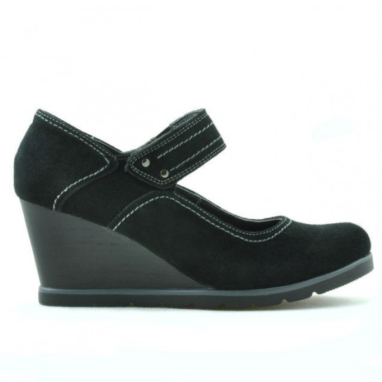 Damskie buty casual 199 czarne welurowe