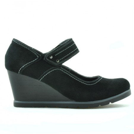 Damskie buty casual 199 czarne welurowe