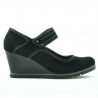 Damskie buty casual 199 czarne welurowe