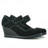 Damskie buty casual 199 czarne welurowe