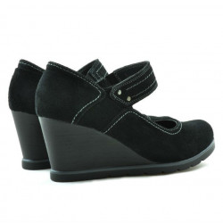 Damskie buty casual 199 czarne welurowe