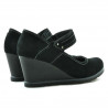 Damskie buty casual 199 czarne welurowe