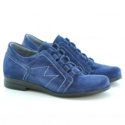 Damskie buty casual 608 indygo zamsz