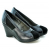 Damskie buty casual 174 czarne łączone