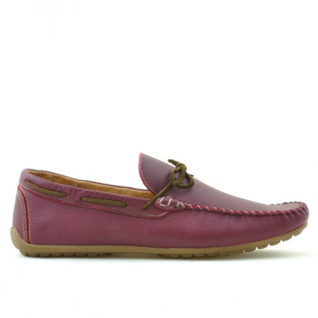 Mokasyny męskie 863 bordo