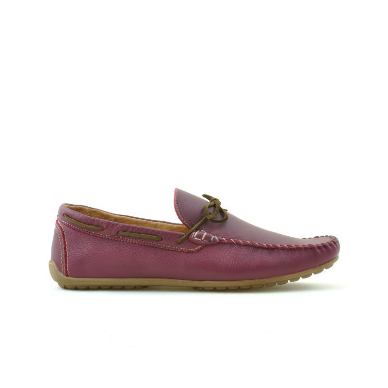 Mokasyny męskie 863 bordo