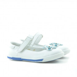Małe buty dziecięce 06c biały+niebieski