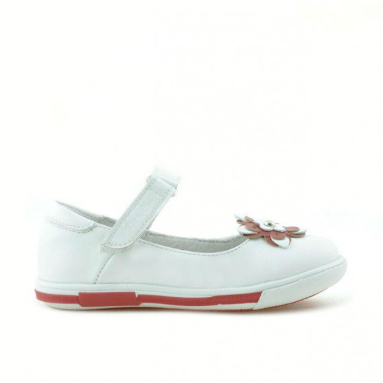 Dziecięce buty 06c białe + czerwone