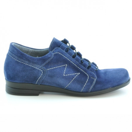 Damskie buty casual 608 indygo zamsz