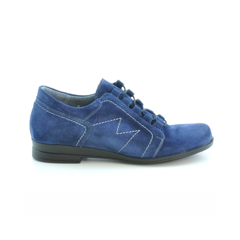 Damskie buty casual 608 indygo zamsz