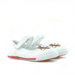 Dziecięce buty 06c białe + czerwone