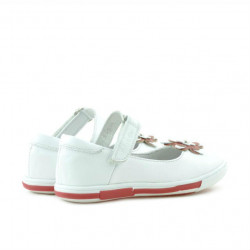 Dziecięce buty 06c białe + czerwone