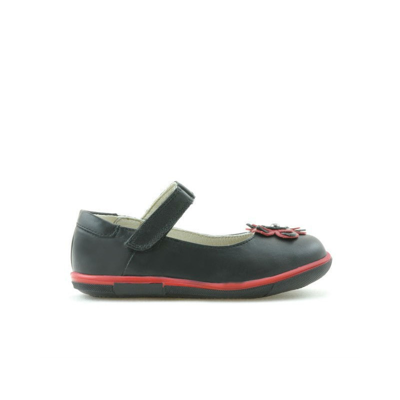 Buty dziecięce małe 06c czarne + czerwone
