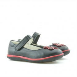 Buty dziecięce małe 06c czarne + czerwone