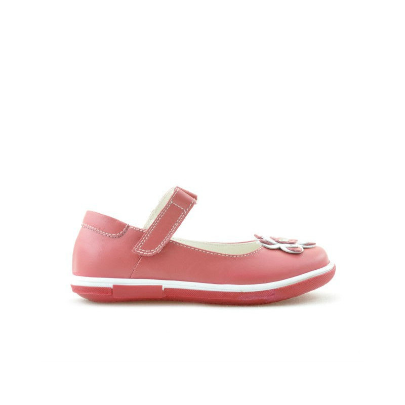 Buty dla małych dzieci 06c koralowy czerwony + biały