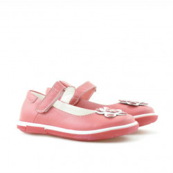 Buty dla małych dzieci 06c koralowy czerwony + biały