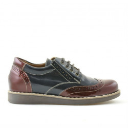 Buty dziecięce 154 lakier bordo kombinowany