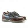 Buty dziecięce 154 lakier bordo kombinowany